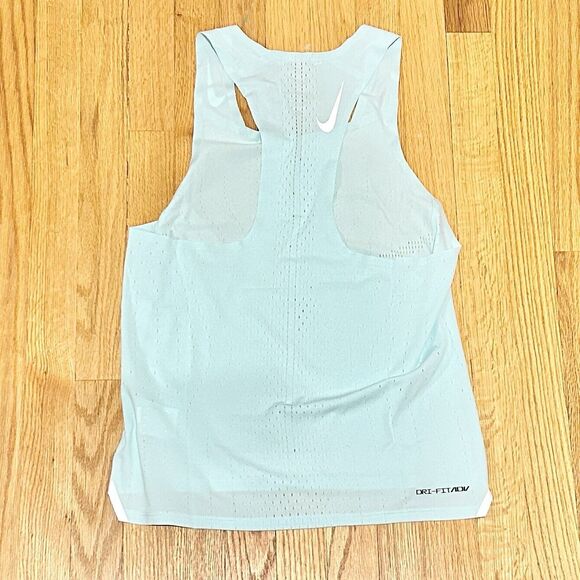 Nike Dri-FIT ADV AeroSwift Men’s Size S Jade Ice Running Racing Singlet - Picture 4 of 6